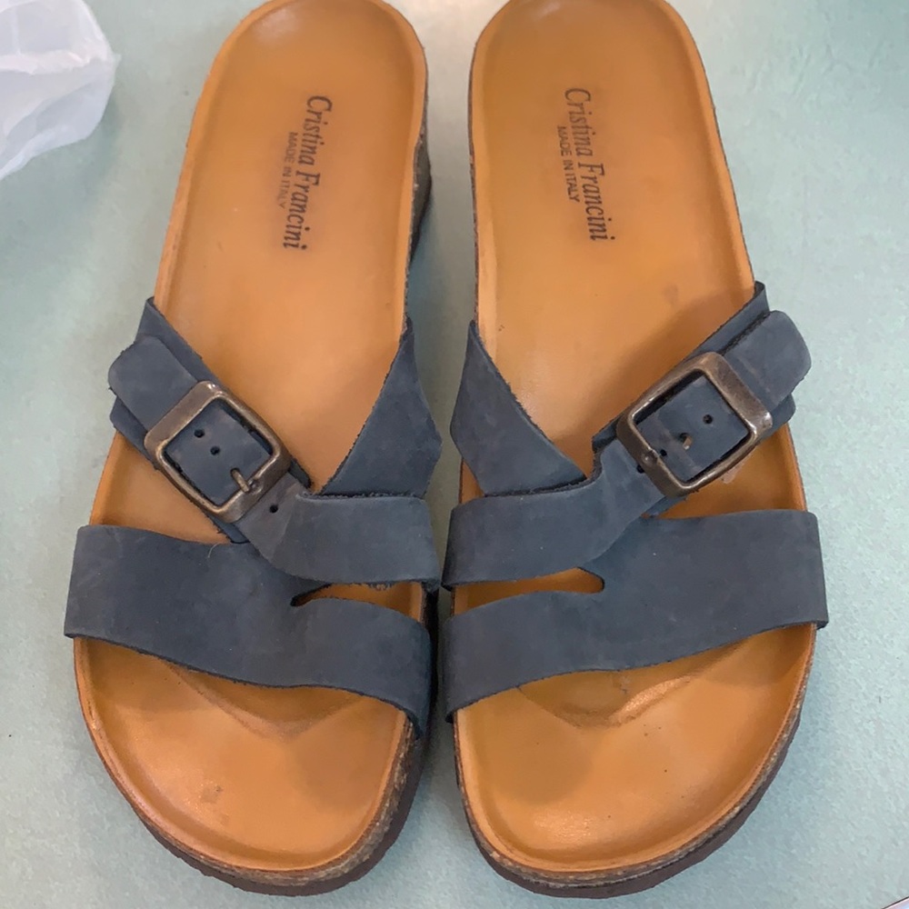 Cristina Francini wedge slides size 7